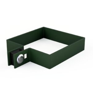 Zielona obejma narożna do ogrodzeń panelowych z elementem montażowym – Arwex Hurtownia akcesoriów ogrodzeniowych